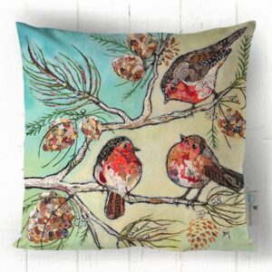 Dawn Maciocia Humble When Robins Appear Cushion